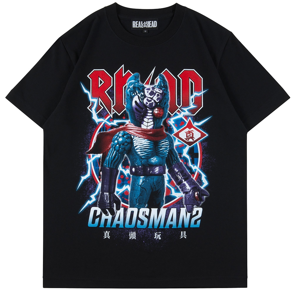 リアルヘッド/カオスマン2 Tシャツ/ブラック｜墓場の画廊ONLINE