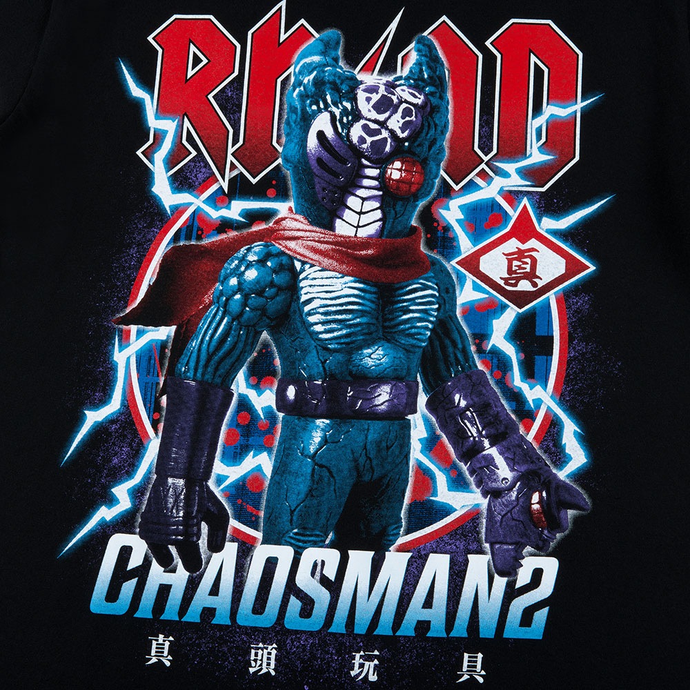 リアルヘッド/カオスマン2 Tシャツ/ブラック｜墓場の画廊ONLINE STORE