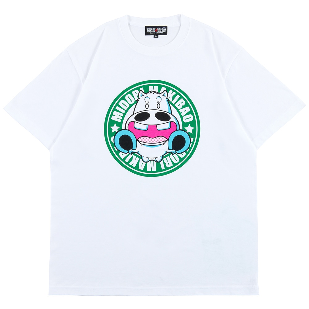 みどりのマキバオー/エンブレム Tシャツ/ホワイト｜墓場の画廊