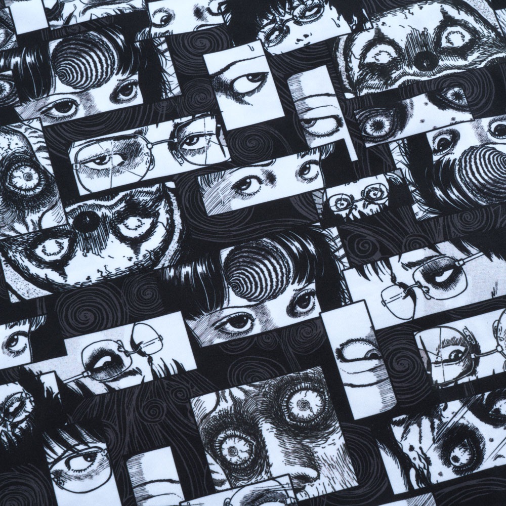 伊藤潤二/うずまき アロハシャツ/ブラック｜墓場の画廊ONLINE STORE