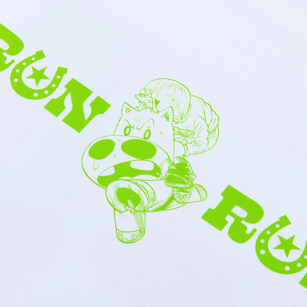 みどりのマキバオー/マキバオー ロングスリーブTシャツ/ホワイト