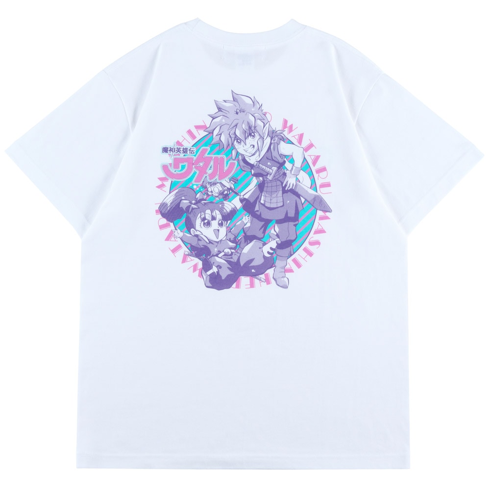魔神英雄伝ワタル/虎王&ヒミコ Tシャツ/ホワイト｜墓場の画廊ONLINE STORE