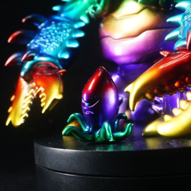 Bigclawx OBA(Painted Devil)ソフビ 墓場の画廊 ソフビ/Bigclawx/OBA(Painted Devil)｜墓場の画廊ONLINE STORE