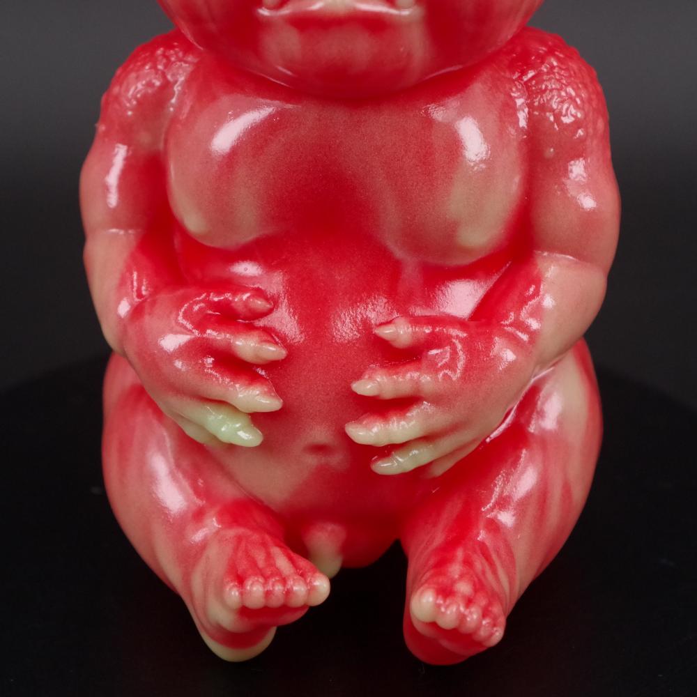 ソフビ/GOREGRO/サイクロプスベイビー/レッドマーブル蓄光｜墓場