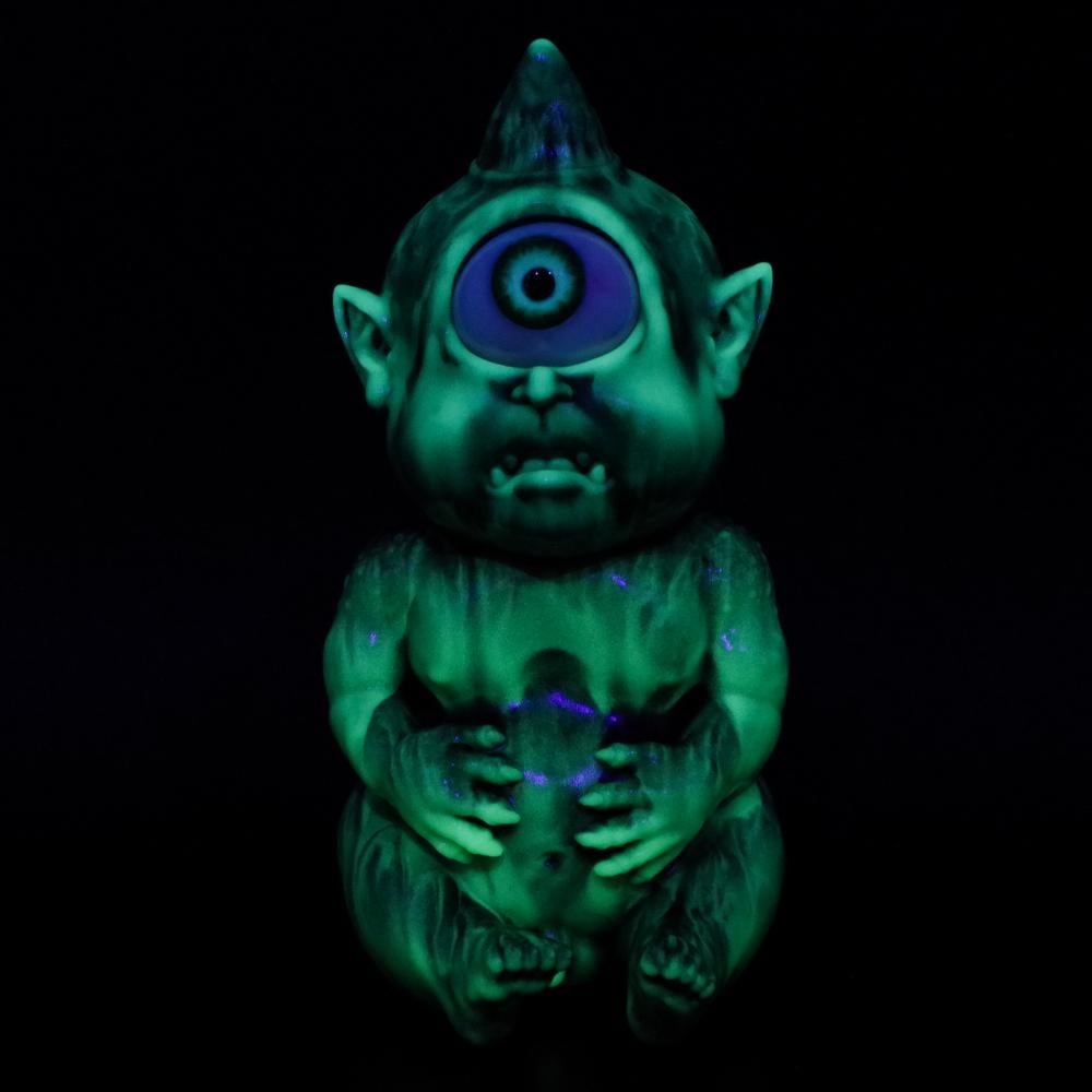 墓場の画廊　サイクロプスベイビー　ブラックマーブル蓄光 ソフビ/GOREGRO/サイクロプスベイビー/ブラックマーブル蓄光