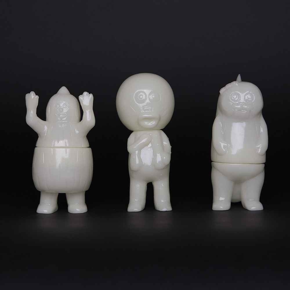 ソフビ】【プリケッツ】【ビックワンクラフト】タコラ3セット（蓄光