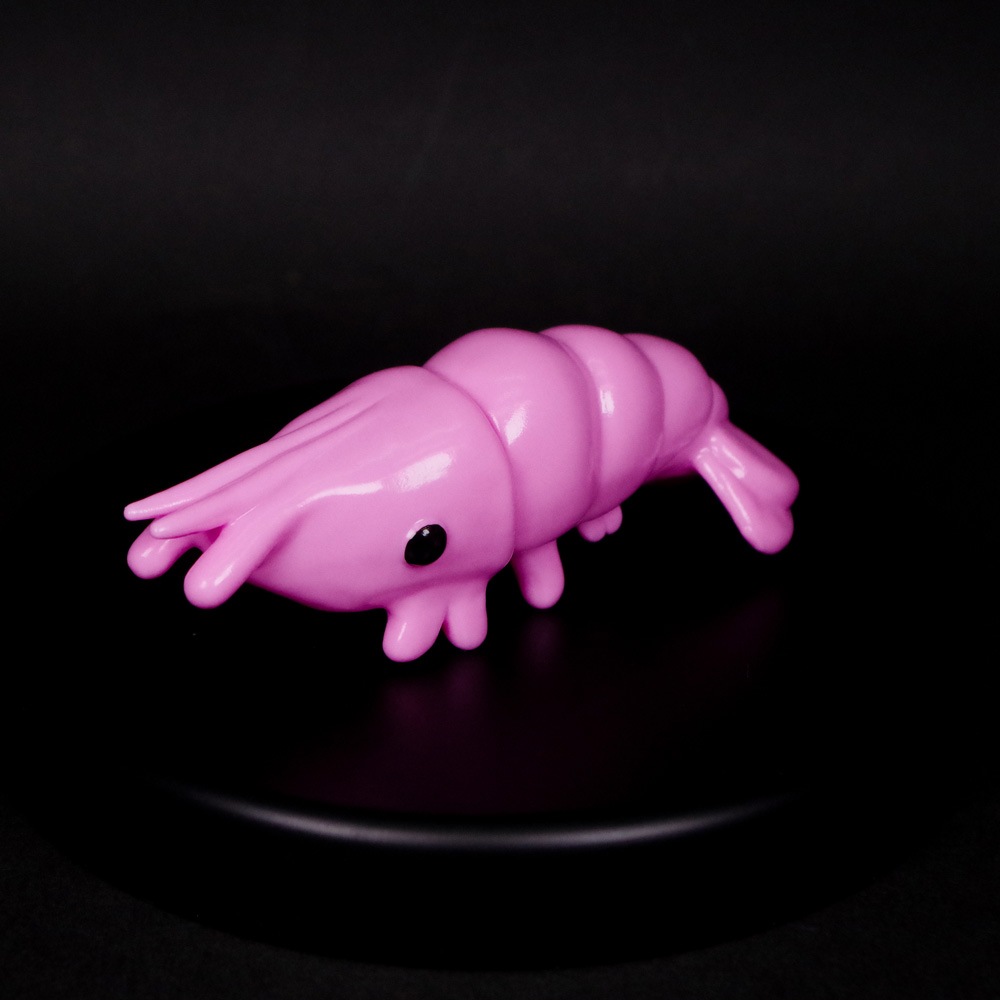 絶滅フレンズ TINY SHOP SHRIMP WORK ソフビ  フィギュア TINY SHOP タイニーショップ/ソフビ/SHRIMP@WORK/PINK｜墓場の