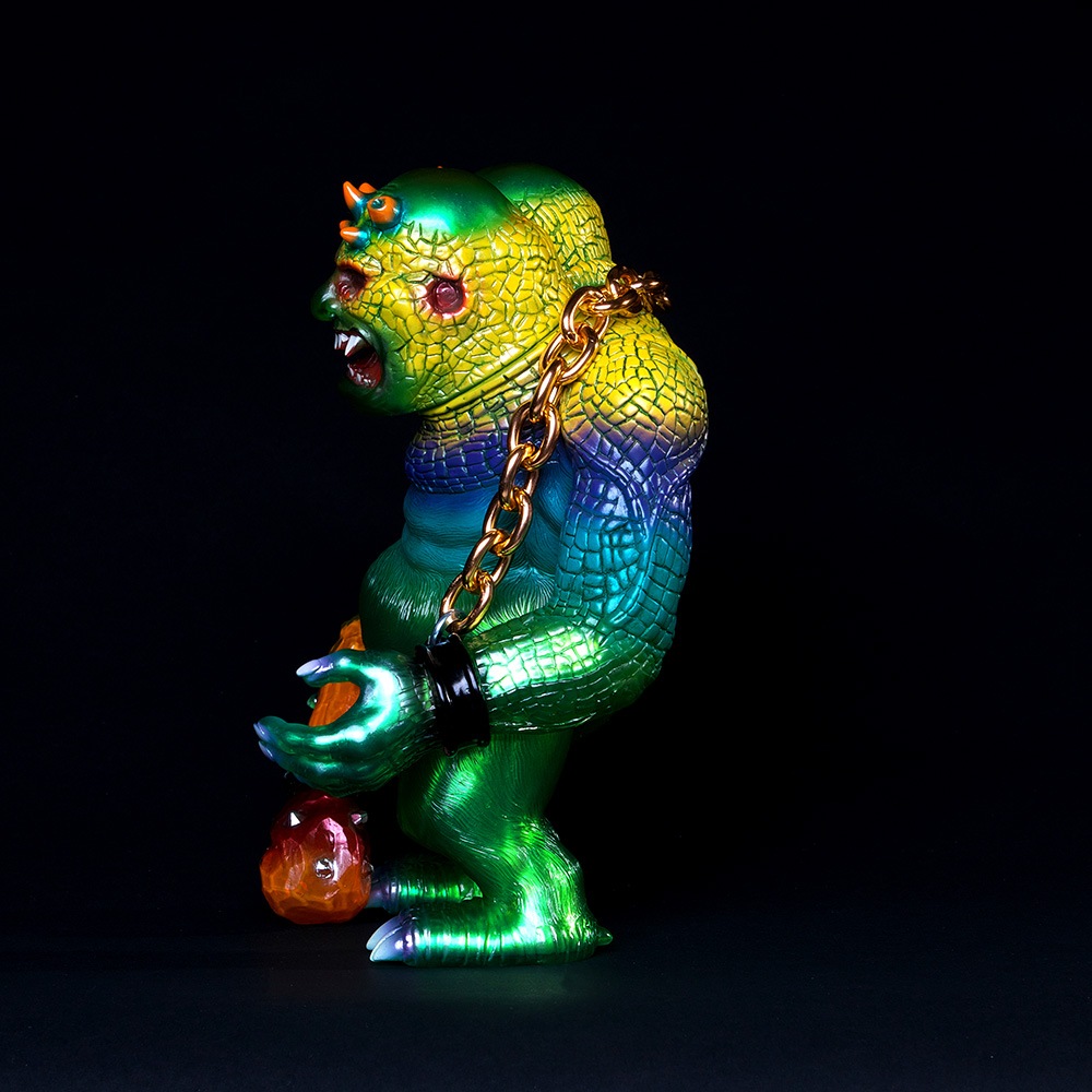 ソフビ】【シカルナ工房】YABANJIN（クリアグリーン）