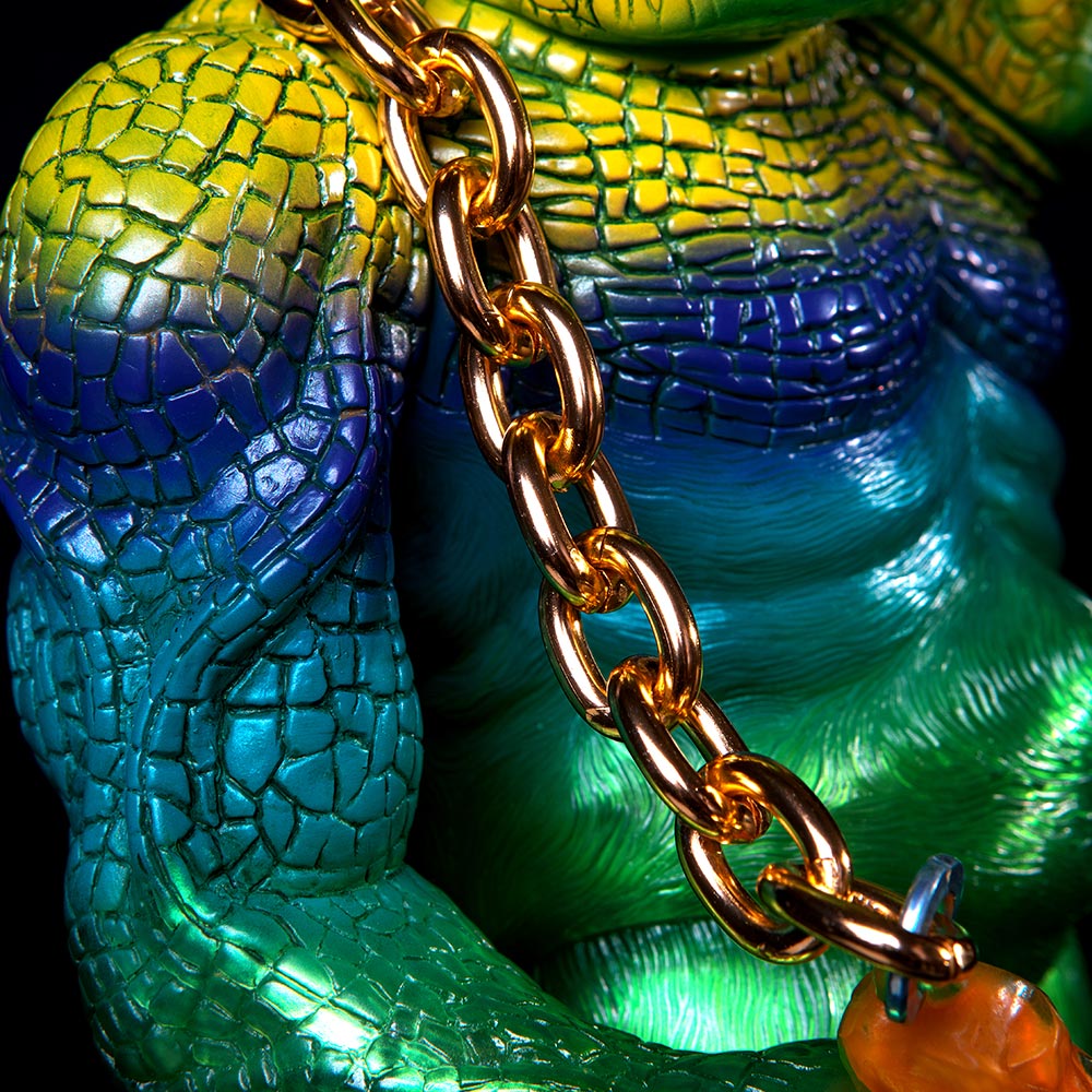 ソフビ】【シカルナ工房】YABANJIN（クリアグリーン）