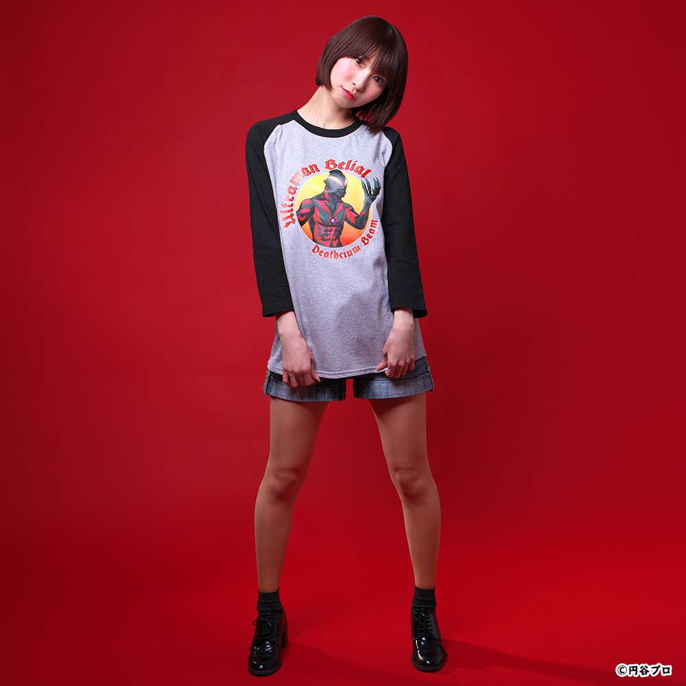 ベリアルベースボールTシャツ（ウルトラマンベリアル）/灰黒