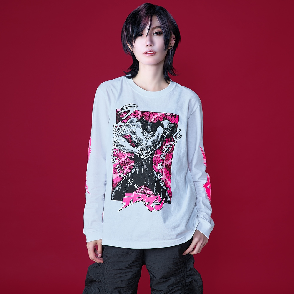 デビルマン/クロニクル ロングスリーブTシャツ/ホワイト｜墓場の画廊