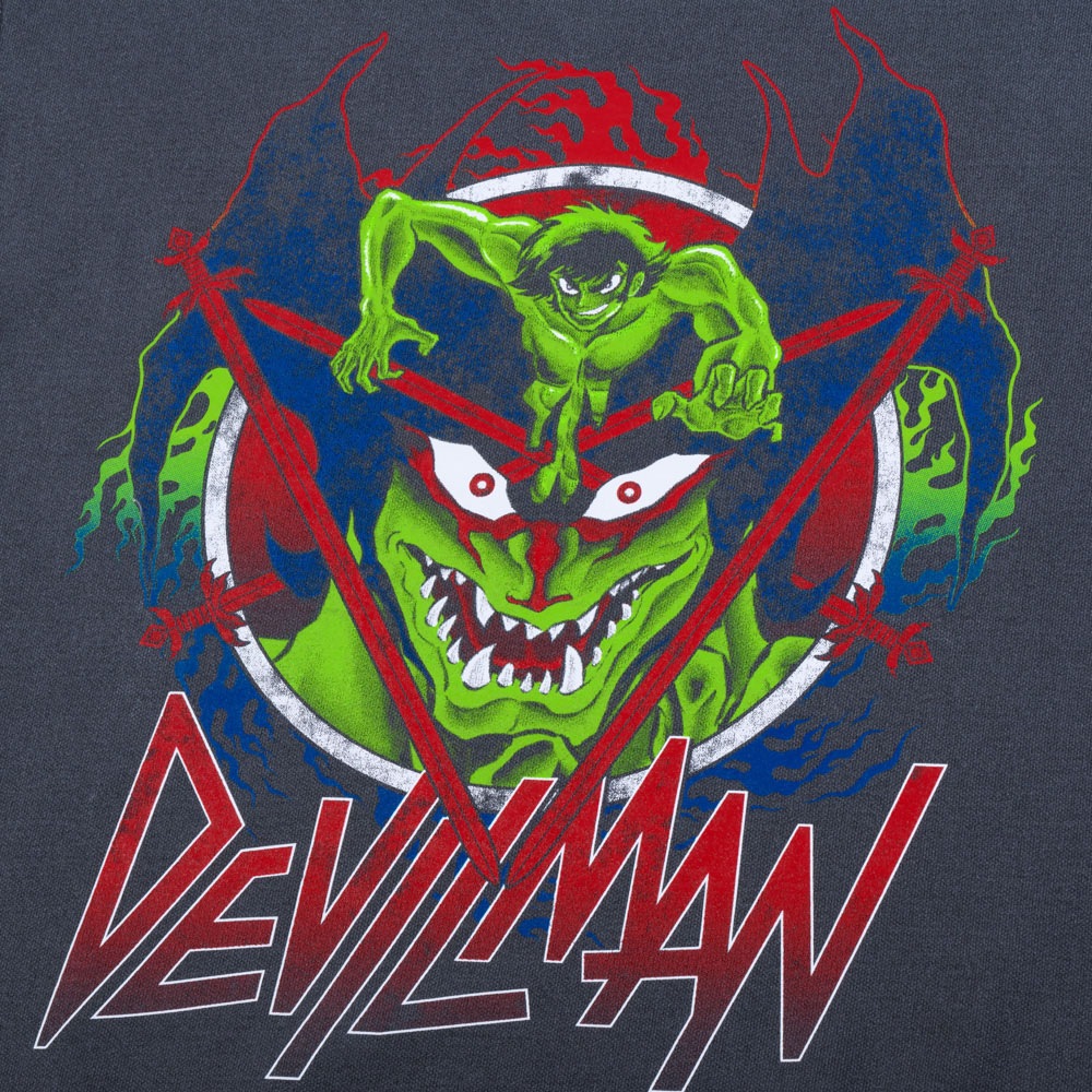 デビルマン/DEVILMAN クルーネックスウェット/ヴィンテージブラック