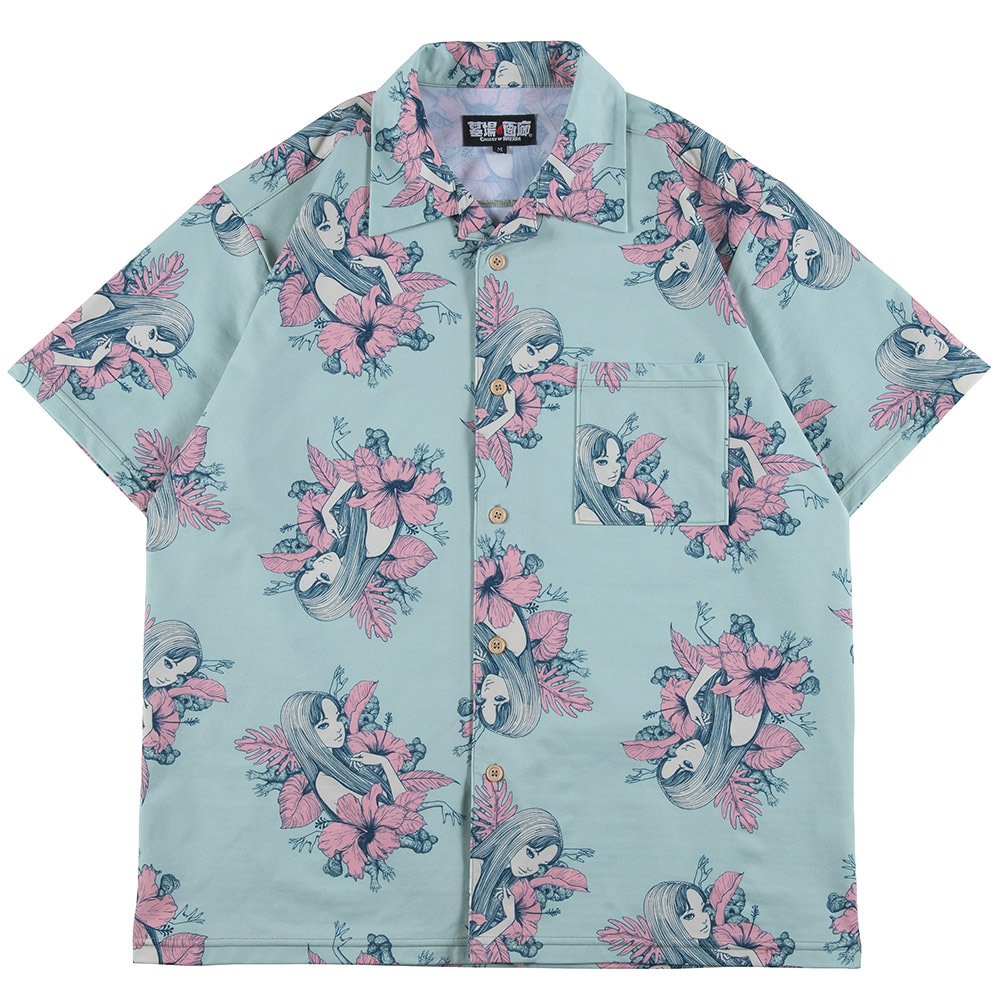 富江　アロハ 新品　サイズM 墓場の画廊 伊藤潤二/アロハシャツ 富江｜墓場の画廊ONLINE STORE