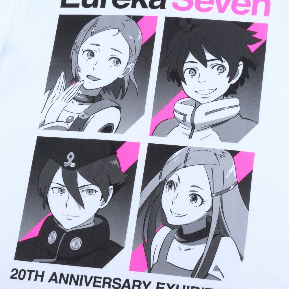 エウレカセブン展　20周年記念展　蓄光Tシャツ　ニルヴァーシュ　レントン　L　② エウレカセブン/20周年記念展 エウレカ Tシャツ/ホワイト｜墓場の画廊