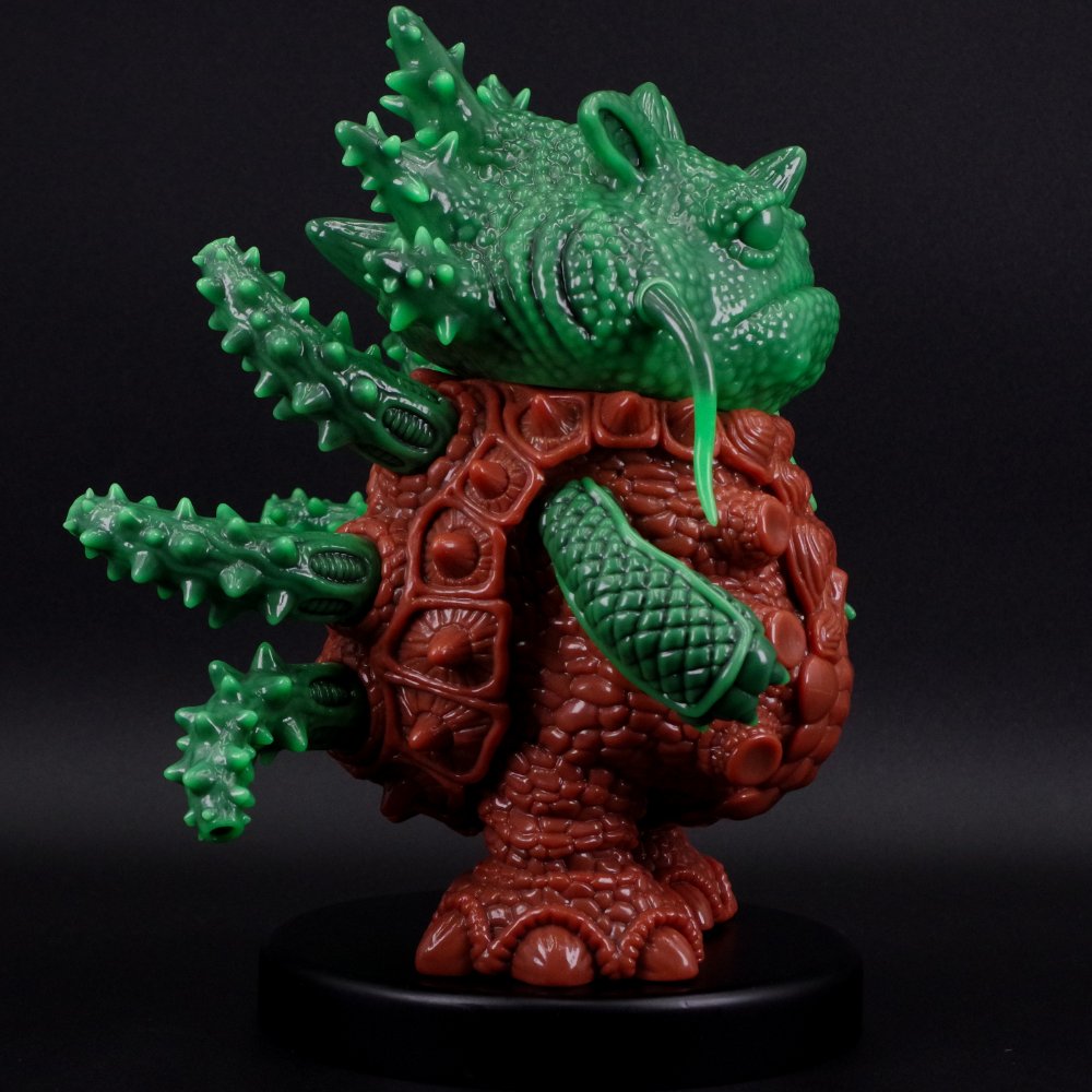 ソフビ/BODA/ボーボードラゴン/グリーンブラウン｜墓場の画廊ONLINE STORE