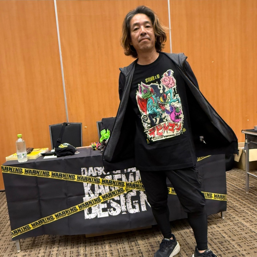 KAGEMARU DESIGNS/DEVILMAN×KD Tシャツ/ブラック｜墓場の画廊ONLINE STORE