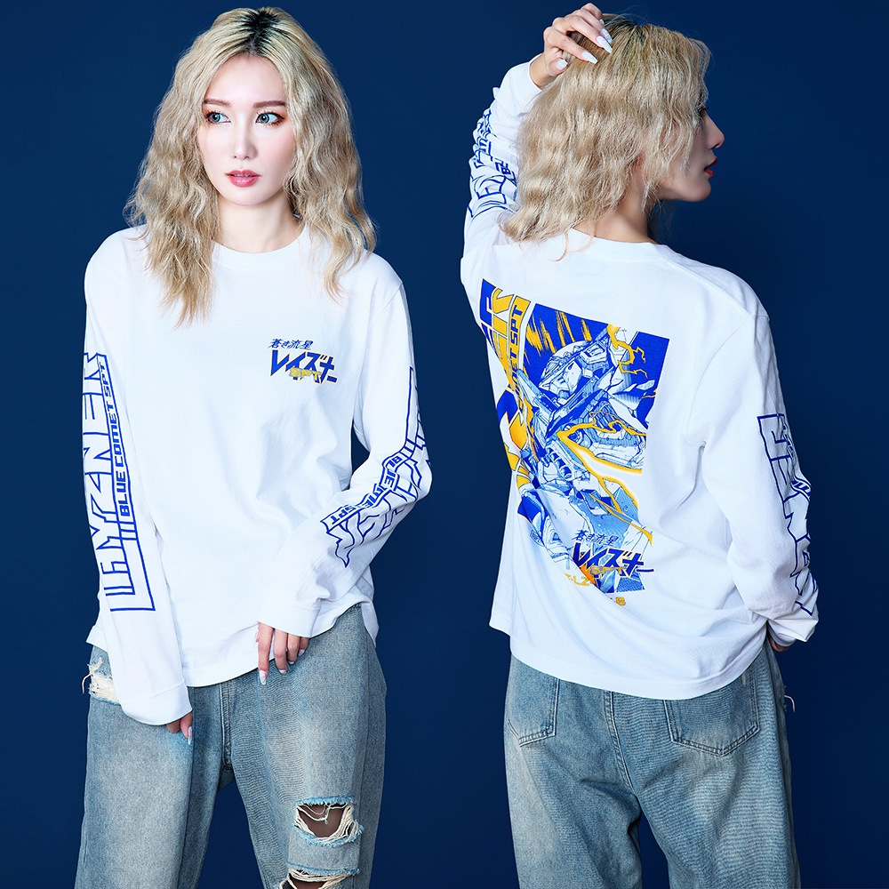 流れ星さん専用 蒼き流星SPTレイズナー/ロングスリーブTシャツ/ホワイト｜墓場の画廊