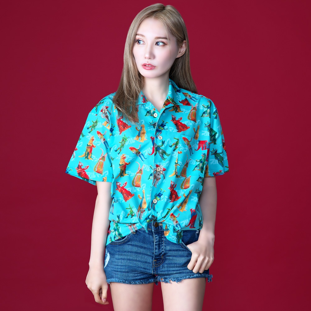ブルマァク/怪獣総柄アロハシャツ｜墓場の画廊ONLINE STORE