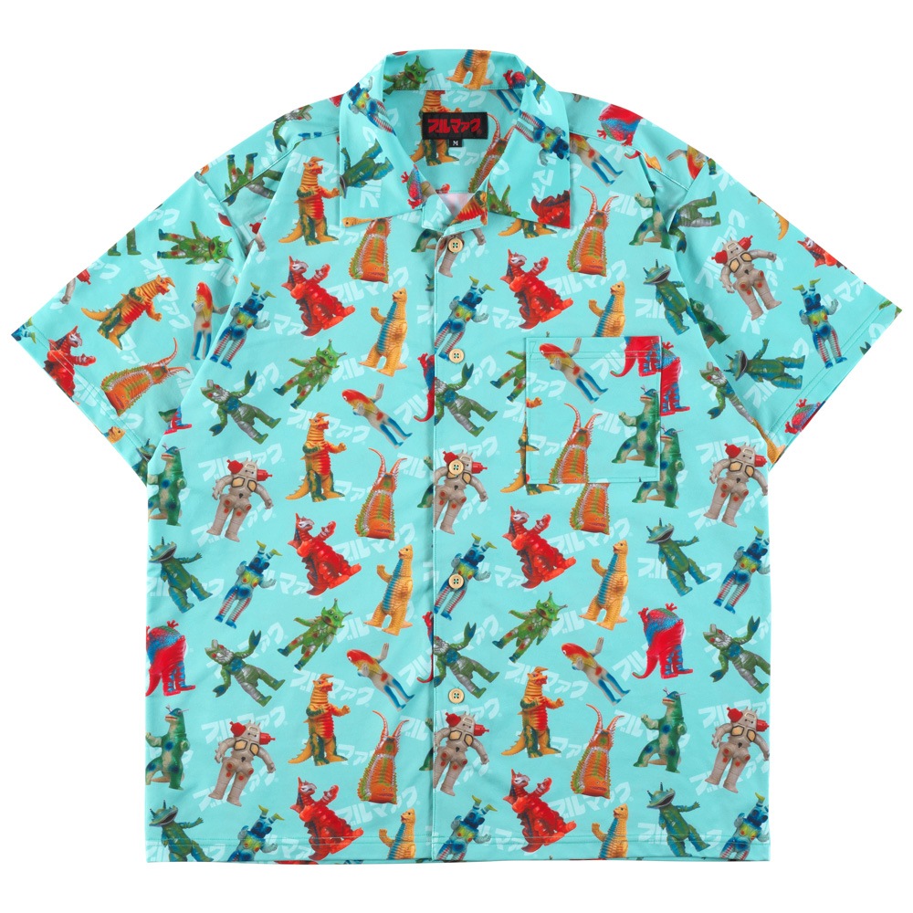 ブルマァク/怪獣総柄アロハシャツ｜墓場の画廊ONLINE STORE