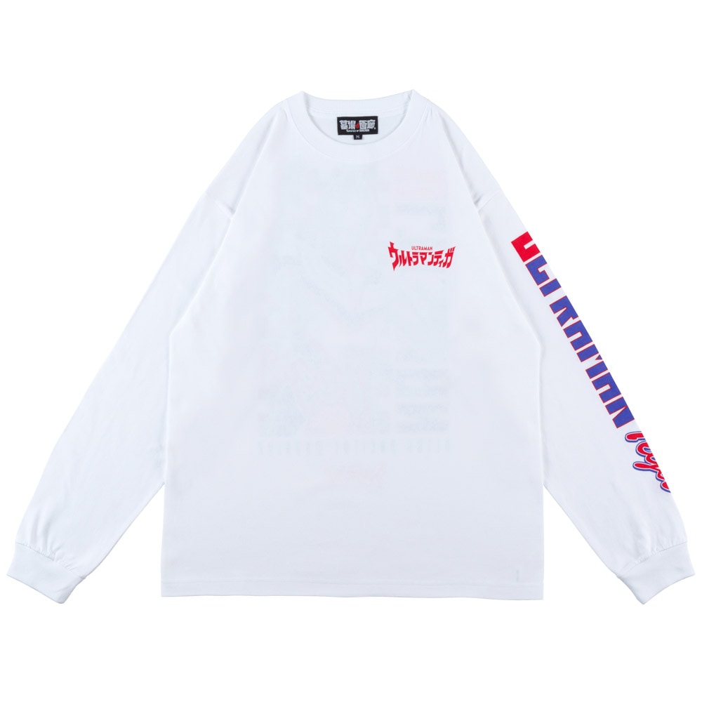 ウルトラマンティガ/ロングスリーブTシャツ/ホワイト｜墓場の画廊