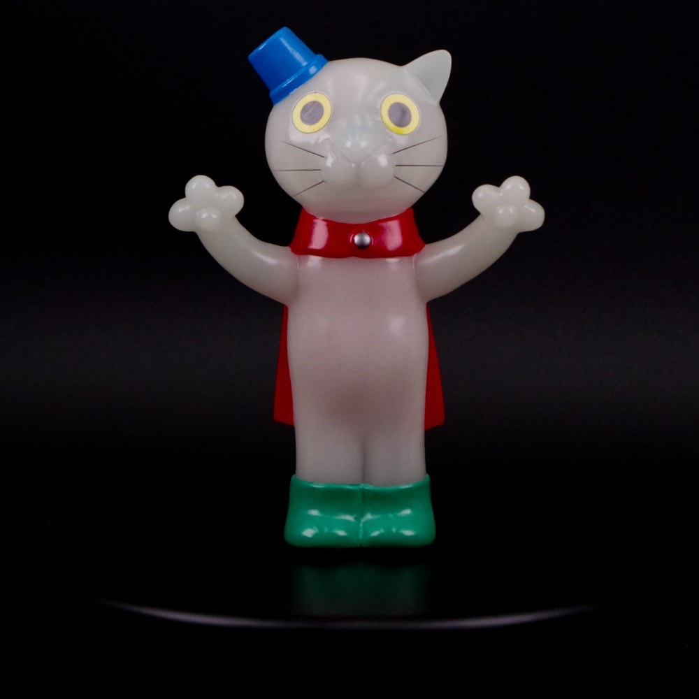 ソフビ/駄玩具堂/DAGANGUDO FINGER PUPPETSクツネコ(GID)｜墓場の画廊