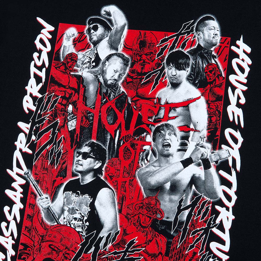 新日本プロレス/HOUSE OF TORTURE×北斗の拳 Tシャツ/ブラック