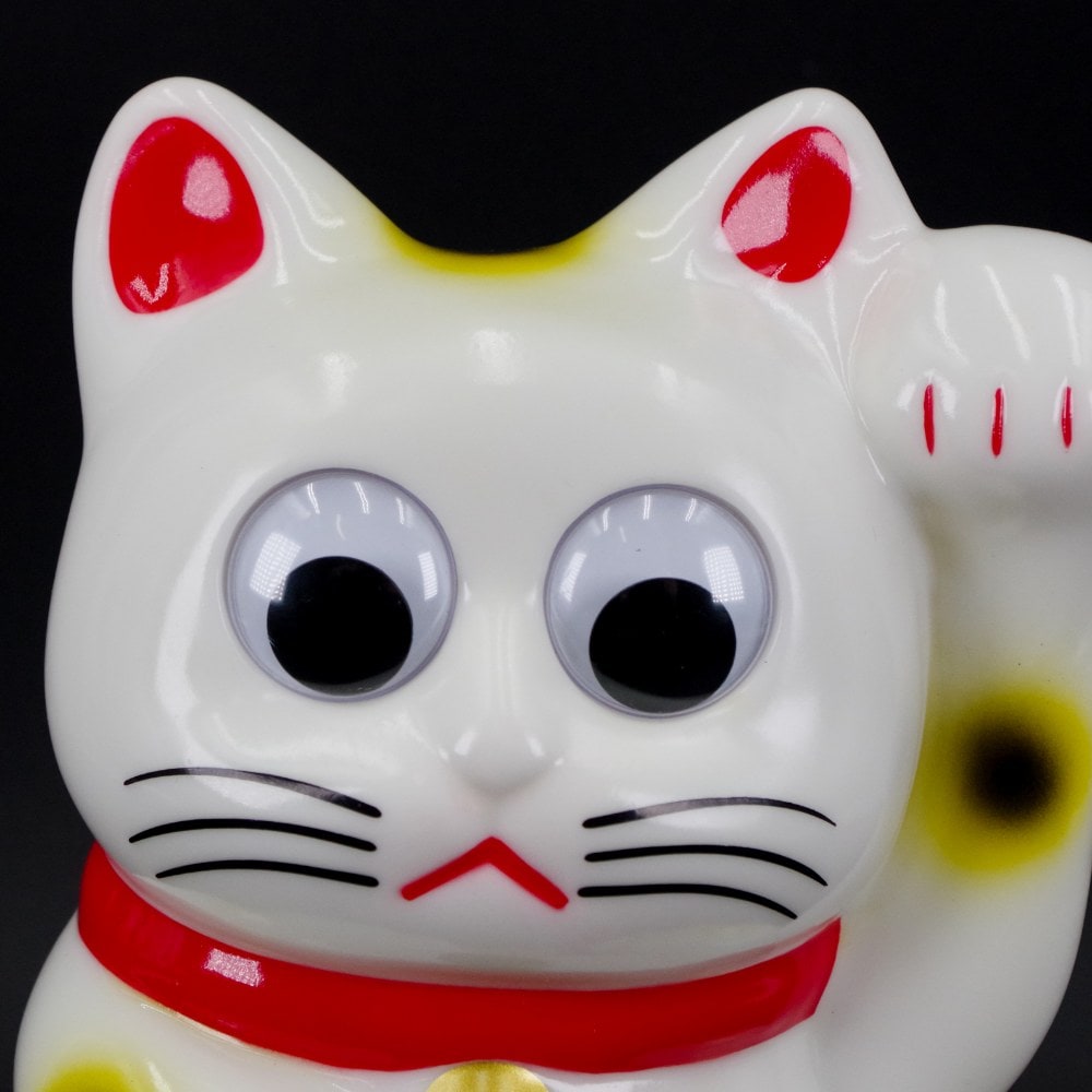 ソフビ/LeeeeeeToy/白招き猫XXL｜墓場の画廊ONLINE STORE
