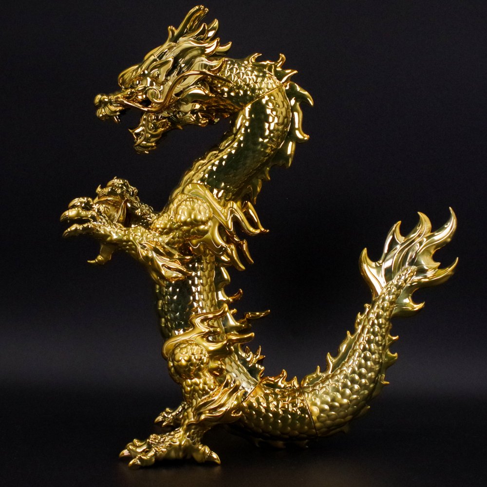 ソフビ/BigBoysToys/God Canglong 蒼龍/Chrome Gold version｜墓場の