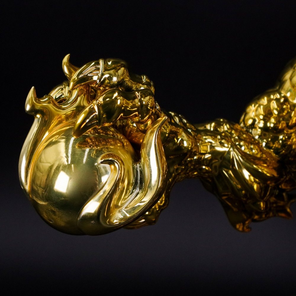 ソフビ/BigBoysToys/God Canglong 蒼龍/Chrome Gold version｜墓場の