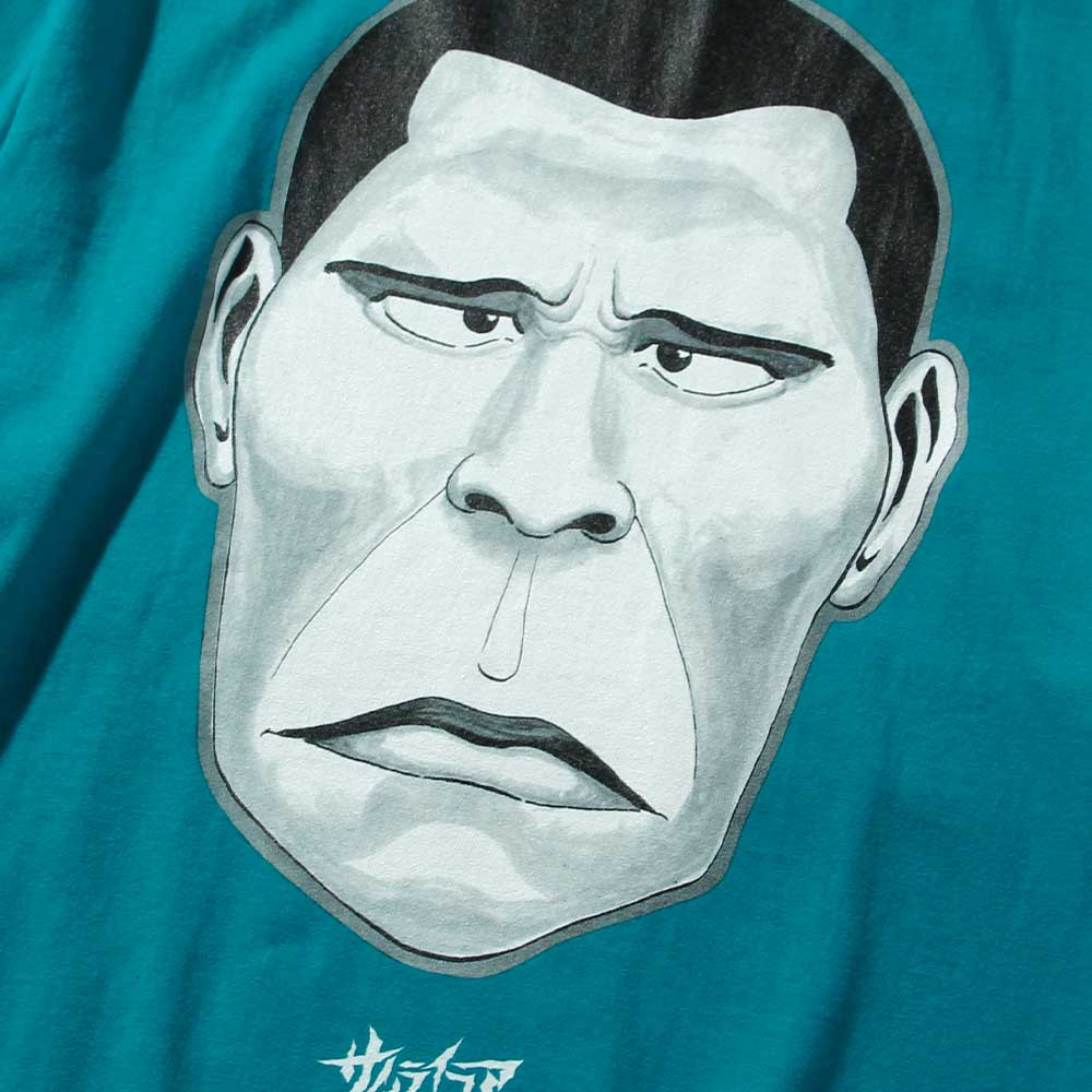 ゴリラーマン/顔TEE(ゴリラーマン 池戸定治)Tシャツ/グリーン