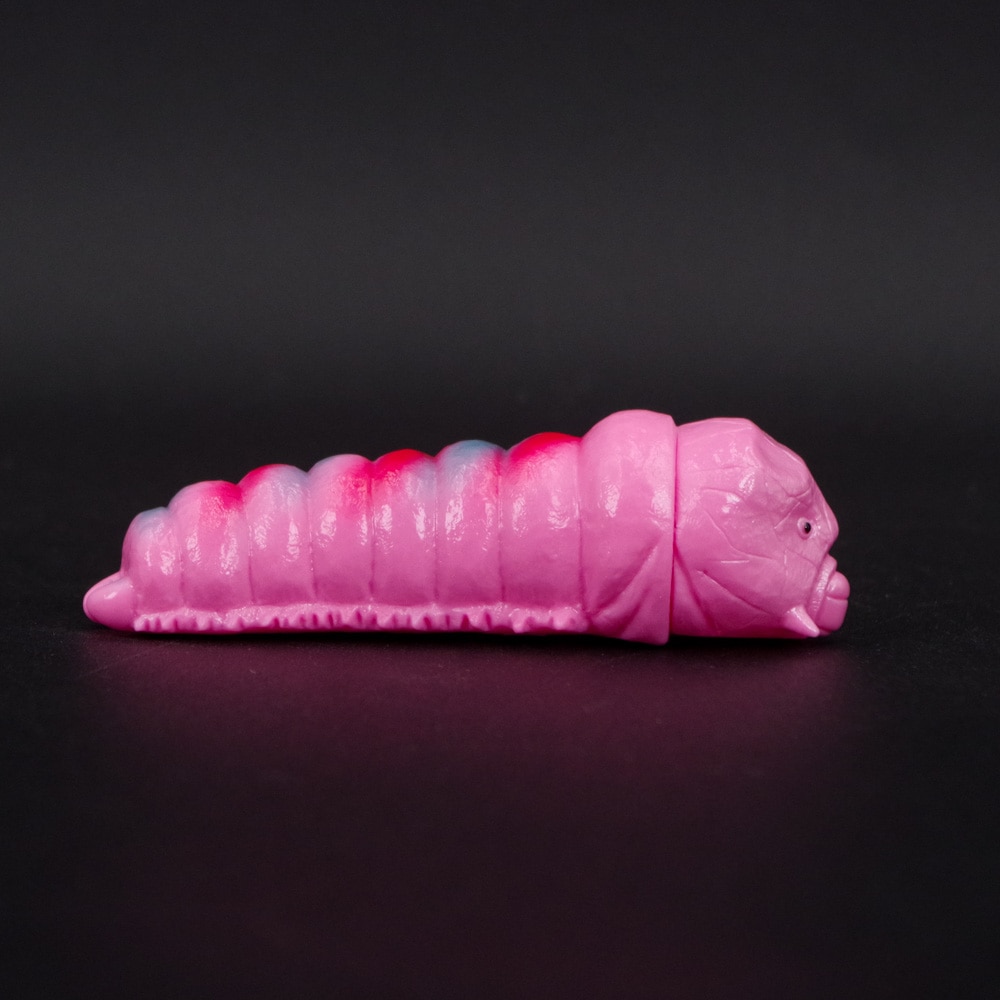 ソフビ/ブルマァク BULLMARK/ミニモスラ幼虫/ピンク｜墓場の画廊ONLINE