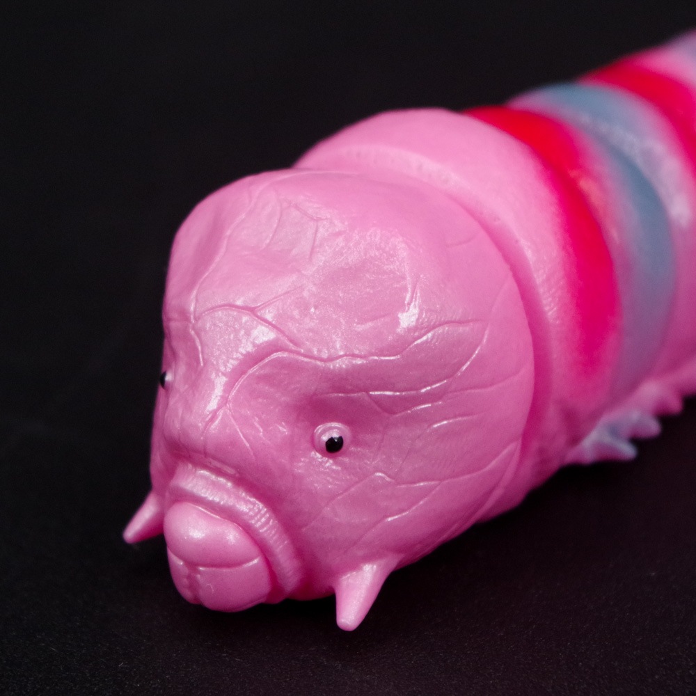 ソフビ/ブルマァク BULLMARK/ミニモスラ幼虫/ピンク｜墓場の画廊ONLINE