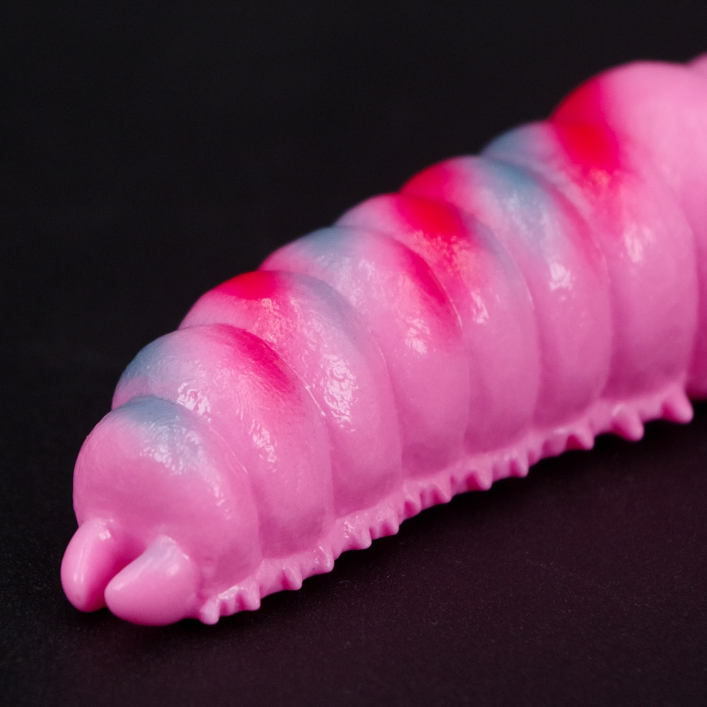 ソフビ/ブルマァク BULLMARK/ミニモスラ幼虫/ピンク｜墓場の画廊ONLINE