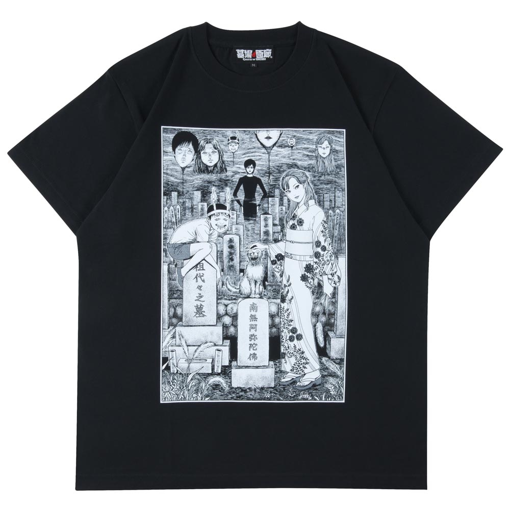 伊藤潤二/描き下ろしイラストTシャツ(富江 双一 美少年 ギャロン