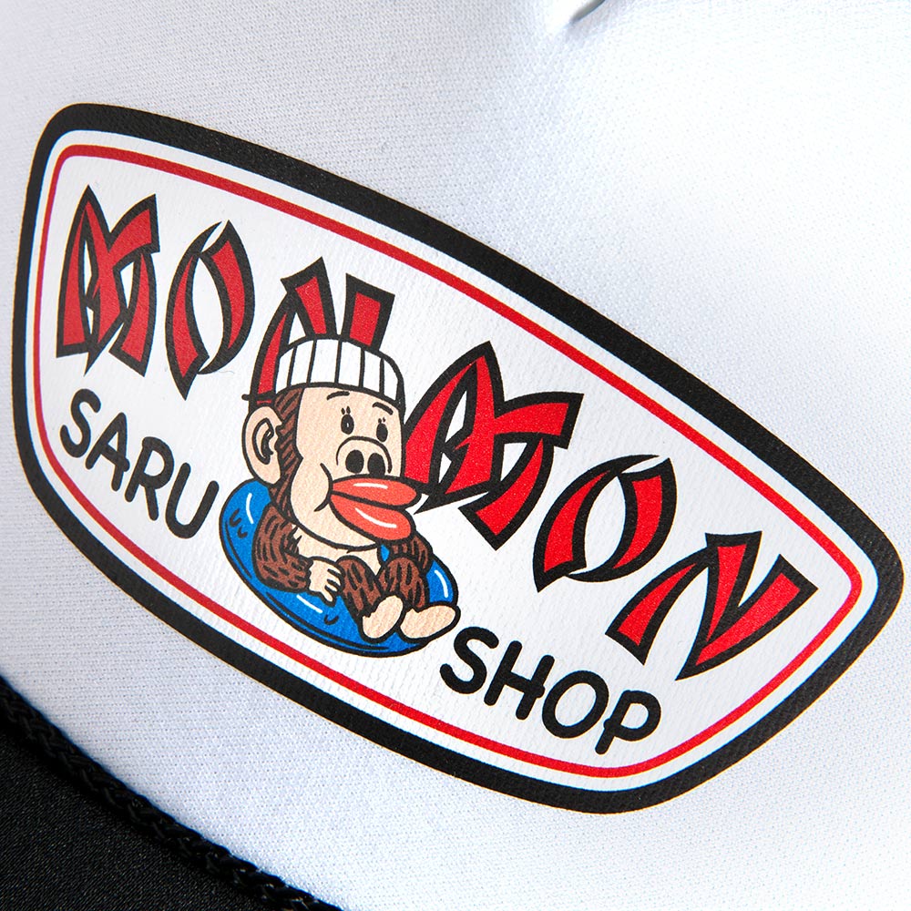 モンモンモン/メッシュキャップ（MONMON ） 白×黒