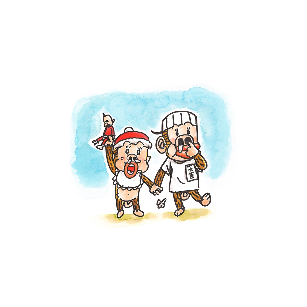 モンモンモン/描き下ろし複製イラスト色紙(モンモン モンチャック