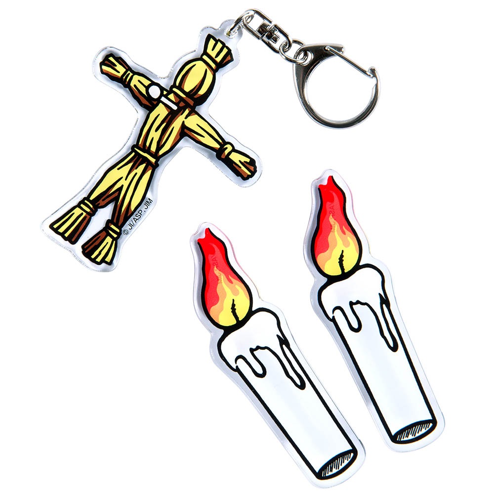 伊藤潤二/双一セット（ロウソク型ヘアクリップ2個 & 藁人形アクリル