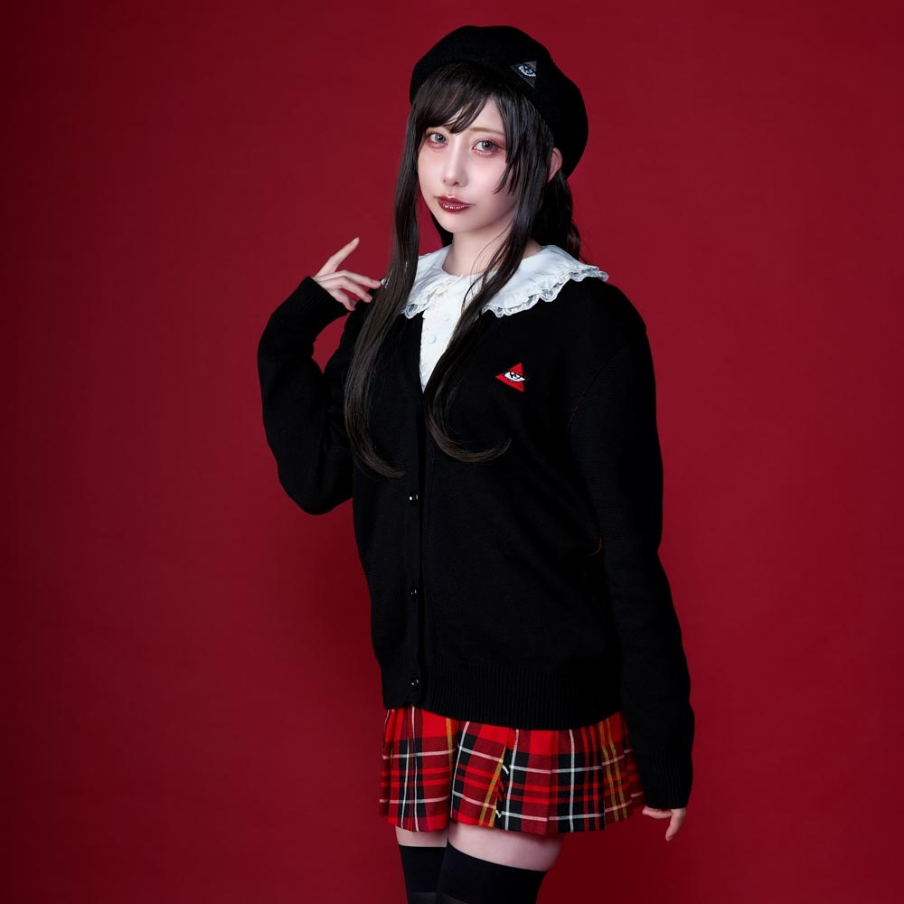 受注生産　伊藤潤二/富江 ニットカーディガン 伊藤潤二/富江 ニットカーディガン/ブラック｜墓場の画廊ONLINE STORE