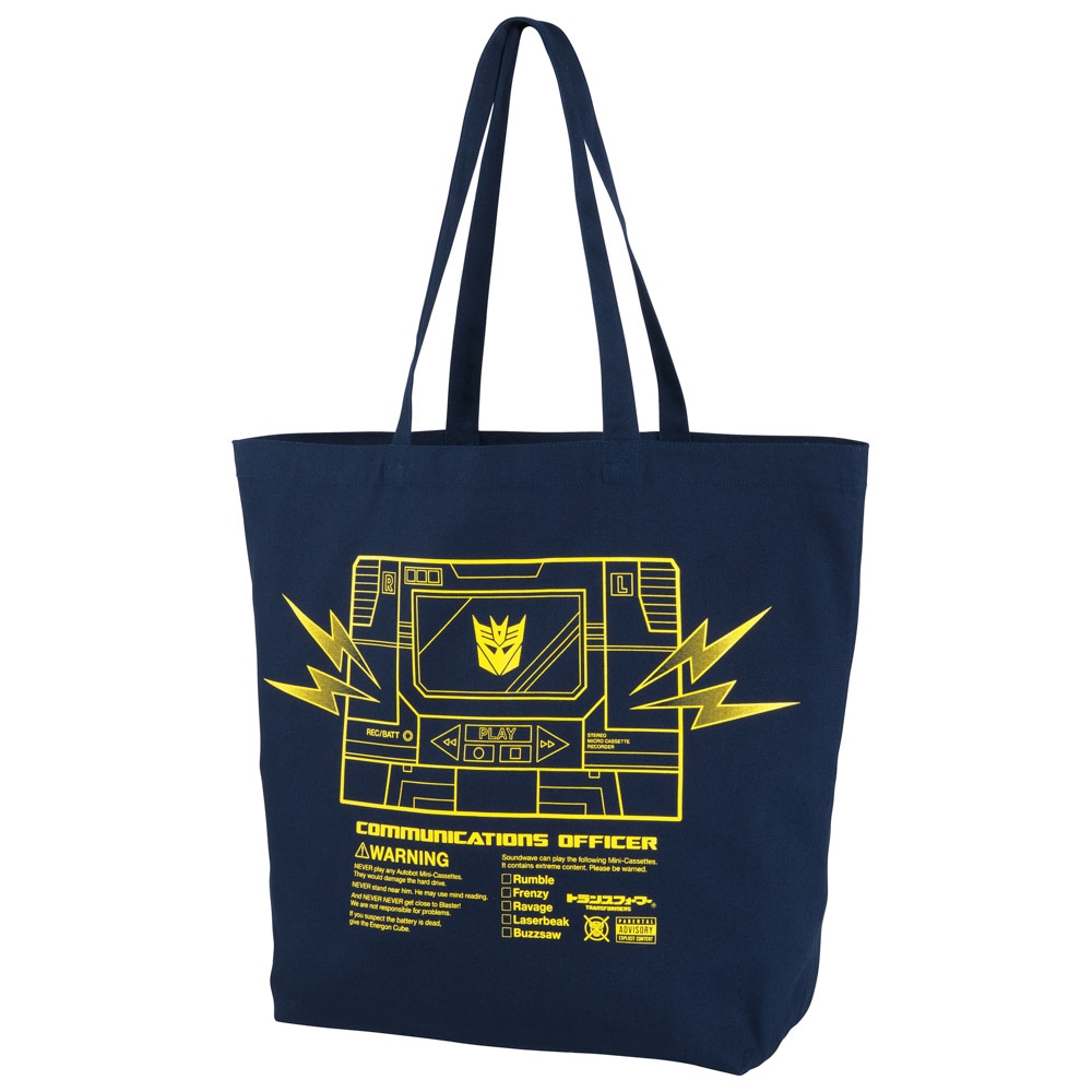 トランスフォーマー/サウンドウェーブトートバッグ/ネイビー｜墓場の