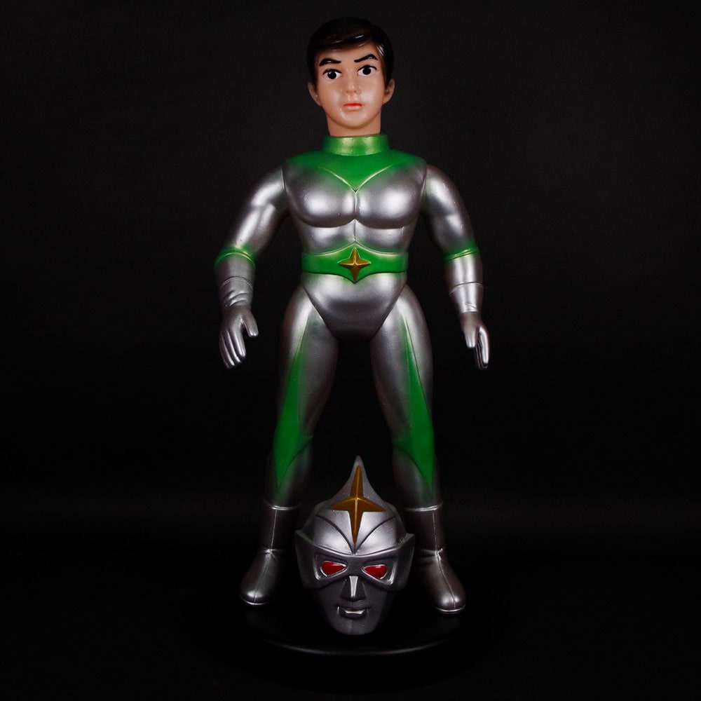 ソフビ】【ブルマァク】新造形32マスク取れミラーマン（シルバー