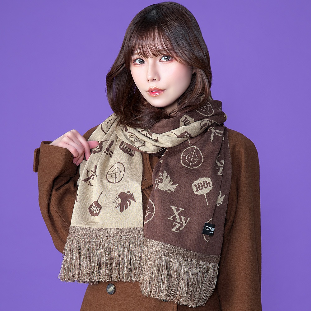 シティーハンター/モノグラム マフラー/ブラウン｜墓場の画廊ONLINE STORE