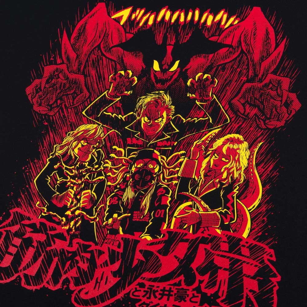 筋肉少女帯×デビルマン/コラボ イラストTシャツ(大槻ケンヂ 橘高