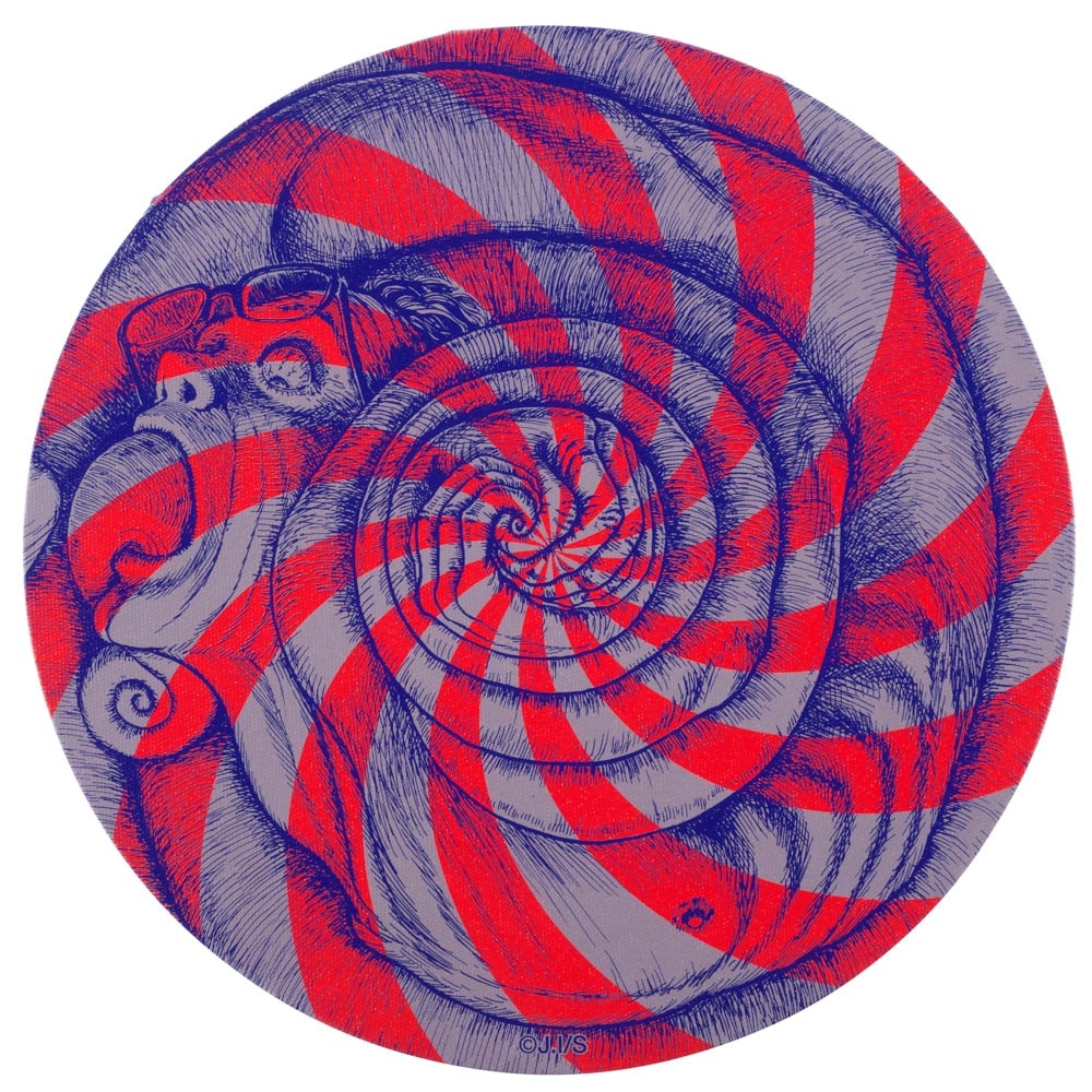 伊藤潤二/うずまき 円形アートボード/グレー｜墓場の画廊ONLINE STORE