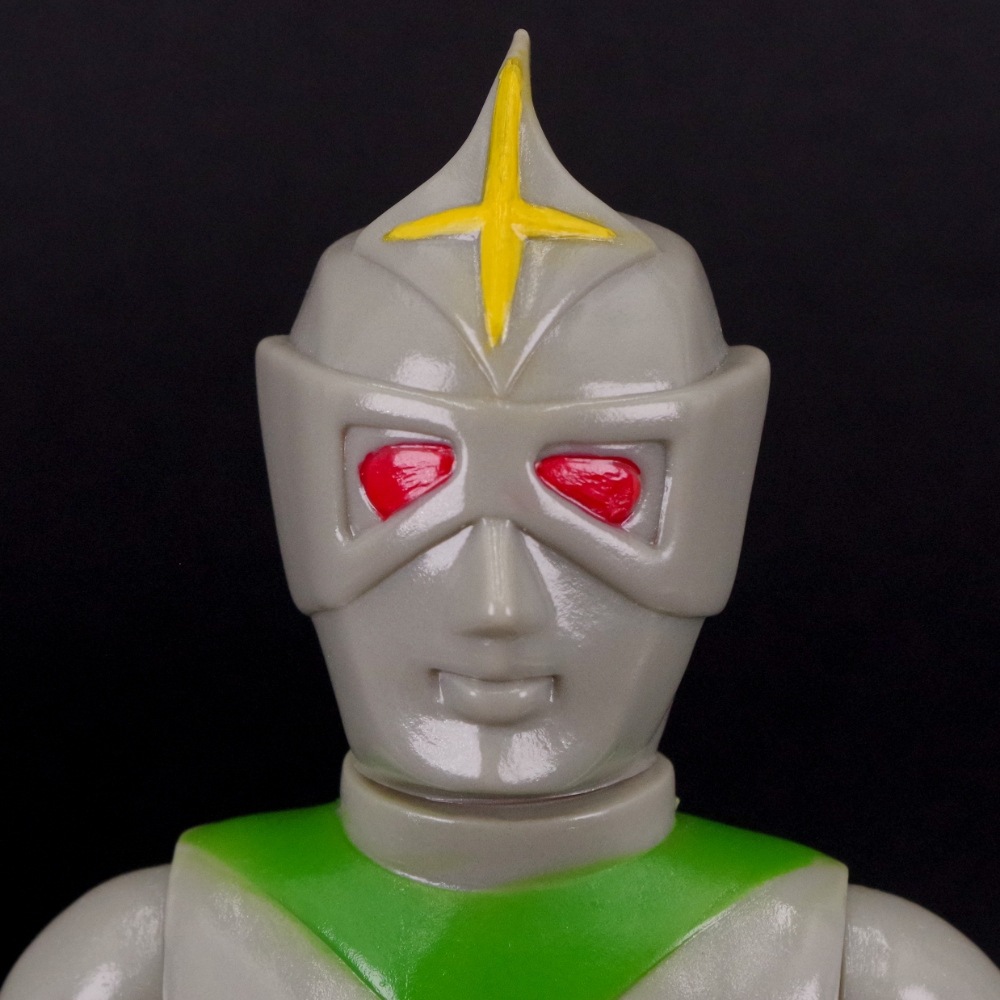 BULLMARK 18.5センチ レトロソフビ 面取れ ブルマァク製 ミラーマン 貴重な「ブルマァク ソフビ」が復刻して登場！ツブラヤ ミラーマン 特撮