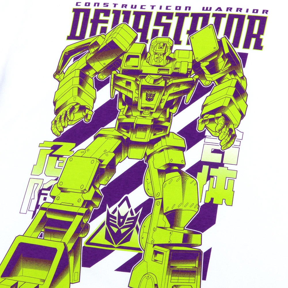 トランスフォーマー/デバステーターロングスリーブTシャツ/ホワイト