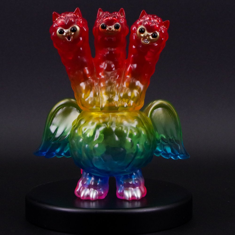 アートジャンキー 三頭獣王キングパカラ　カラフル塗装 Amazon.co.jp: ソフビアートジャンキー 三頭獣王キングパカラ WF