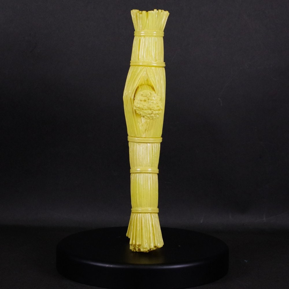 ソフビ/アイモ堂/藁人形ソフビ/蛍光イエロー｜墓場の画廊ONLINE