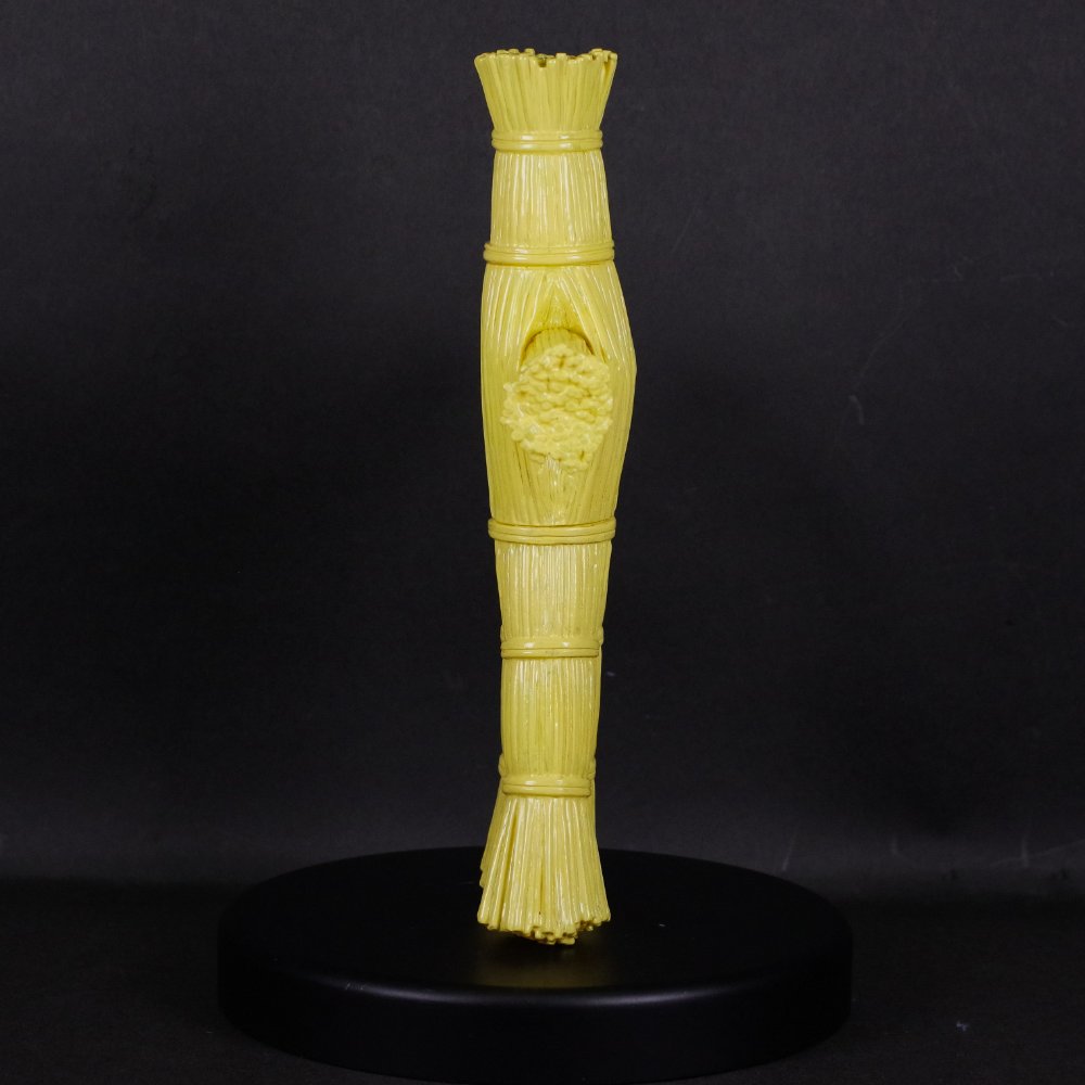 ソフビ/アイモ堂/藁人形ソフビ/蛍光イエロー｜墓場の画廊ONLINE STORE