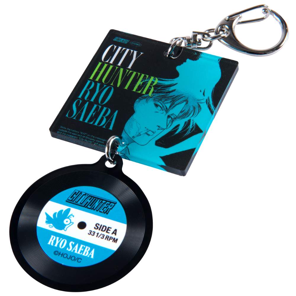 シティーハンター/レコードキーホルダー/冴羽リョウ/ブルー｜墓場の