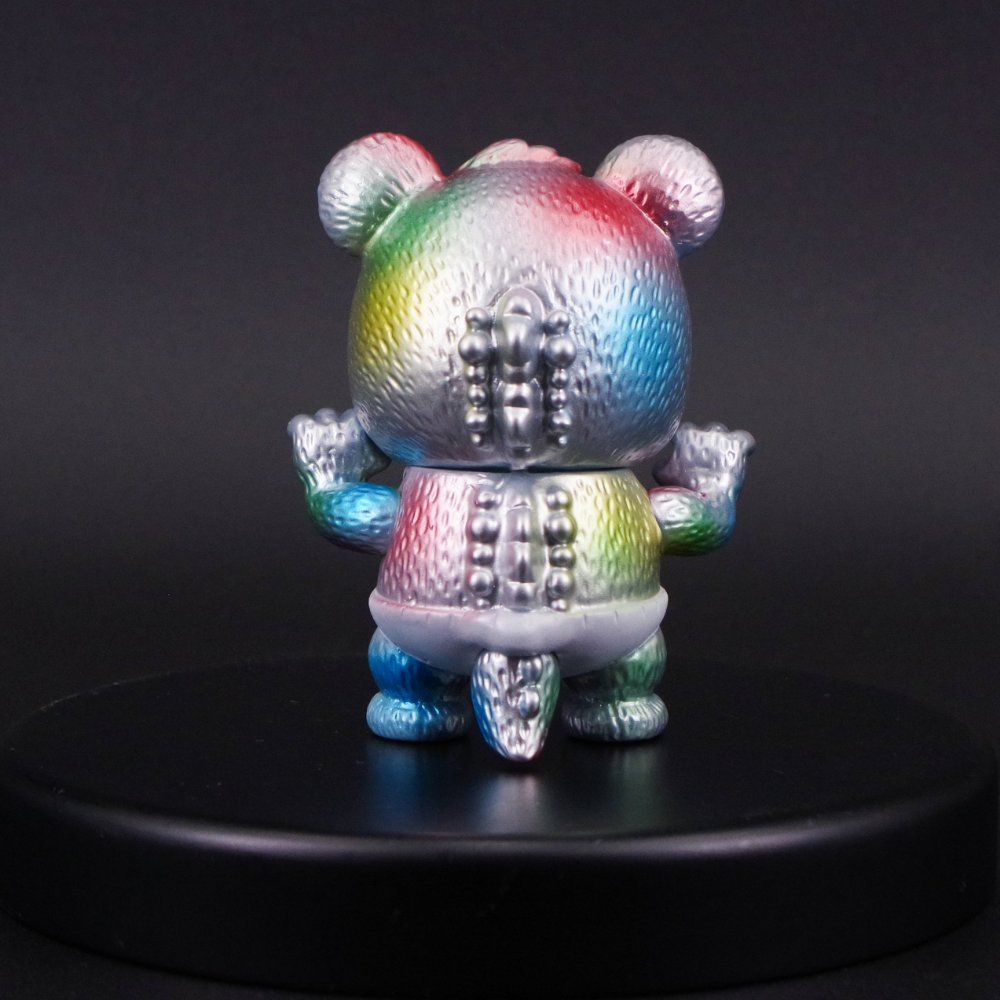 アートジャンキー　きゃんぺい＆きゃんた　虹色メタリックカラー　ソフビ ソフビ/ART JUNKIE アートジャンキー/ちびクマラ/シルバー｜墓場